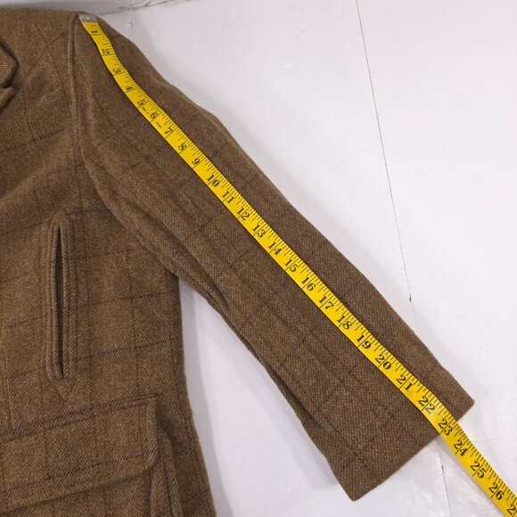 VINTAGE LL BEAN COAT MEN'S SZ LARGE BROWN JACKET PARKA QUILTED CHECK THINSULATE - Picture 15 of 16